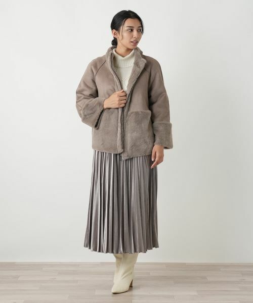 Leilian PLUS HOUSE / レリアンプラスハウス テーラードジャケット | フェイクムートンショートジャケット【25年11月カタログ】 | 詳細13