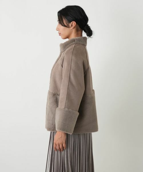 Leilian PLUS HOUSE / レリアンプラスハウス テーラードジャケット | フェイクムートンショートジャケット【25年11月カタログ】 | 詳細17