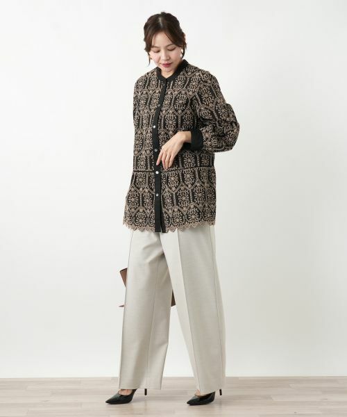 Leilian PLUS HOUSE / レリアンプラスハウス その他パンツ | ピンタックストレートパンツ【25年11月カタログ】 | 詳細2