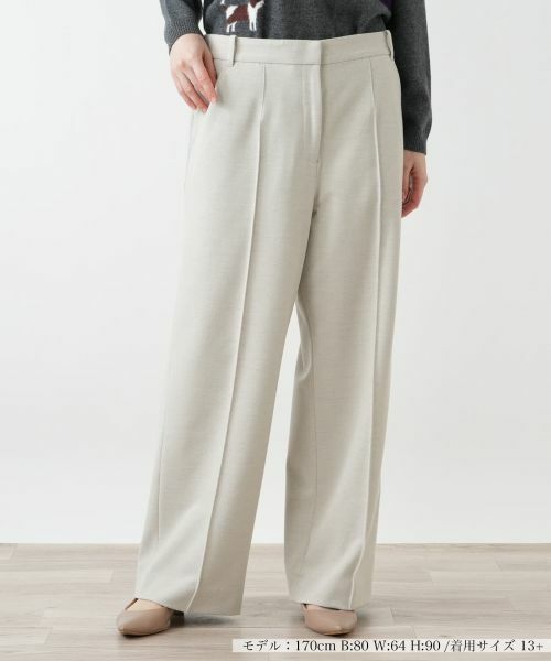 Leilian PLUS HOUSE / レリアンプラスハウス その他パンツ | ピンタックストレートパンツ【25年11月カタログ】 | 詳細3