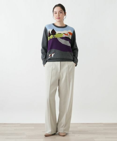 Leilian PLUS HOUSE / レリアンプラスハウス その他パンツ | ピンタックストレートパンツ【25年11月カタログ】 | 詳細4