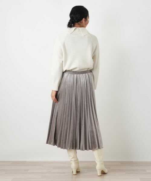 Leilian PLUS HOUSE / レリアンプラスハウス ロング・マキシ丈スカート | ベロアプリーツスカート【25年11月カタログ】 | 詳細10