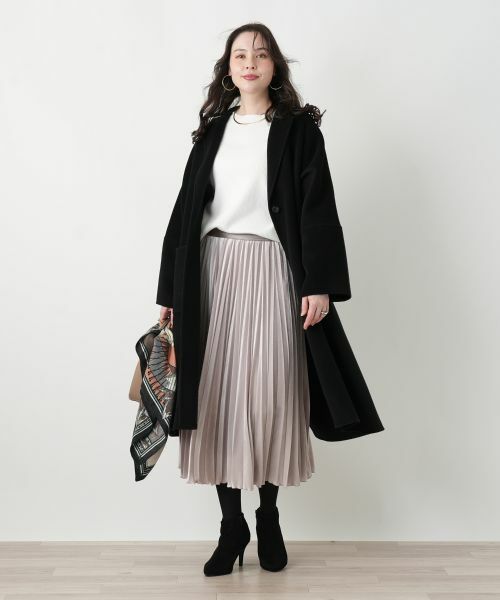 Leilian PLUS HOUSE / レリアンプラスハウス ロング・マキシ丈スカート | ベロアプリーツスカート【25年11月カタログ】 | 詳細12