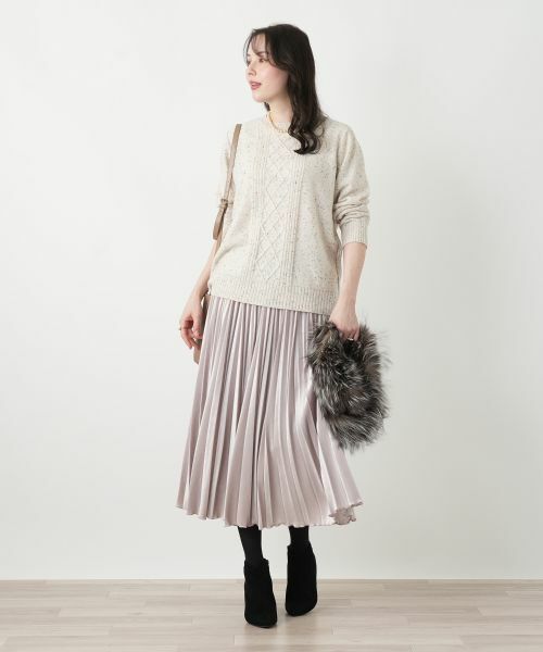 Leilian PLUS HOUSE / レリアンプラスハウス ロング・マキシ丈スカート | ベロアプリーツスカート【25年11月カタログ】 | 詳細17