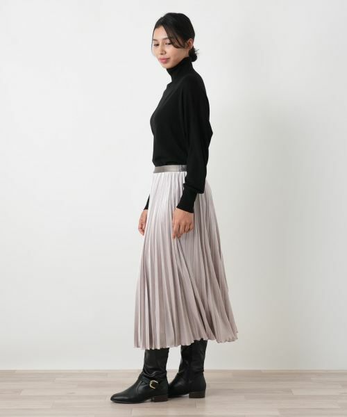Leilian PLUS HOUSE / レリアンプラスハウス ロング・マキシ丈スカート | ベロアプリーツスカート【25年11月カタログ】 | 詳細20