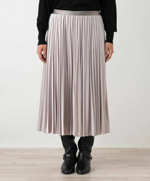 Leilian PLUS HOUSE / レリアンプラスハウス ロング・マキシ丈スカート | ベロアプリーツスカート【25年11月カタログ】 | 詳細22