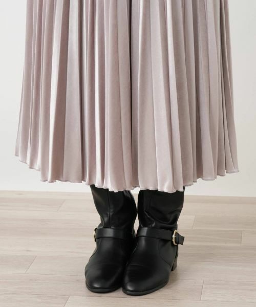 Leilian PLUS HOUSE / レリアンプラスハウス ロング・マキシ丈スカート | ベロアプリーツスカート【25年11月カタログ】 | 詳細27