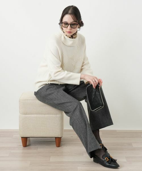 Leilian PLUS HOUSE / レリアンプラスハウス ニット・セーター | ポップコーンタートルネックニットプルオーバー【FRANCO FERRARO for Leilian】【25年11月カタログ】 | 詳細3