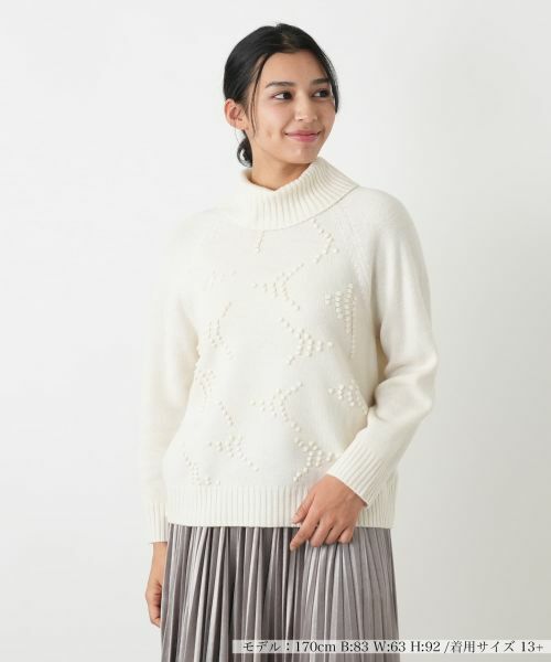Leilian PLUS HOUSE / レリアンプラスハウス ニット・セーター | ポップコーンタートルネックニットプルオーバー【FRANCO FERRARO for Leilian】【25年11月カタログ】 | 詳細6