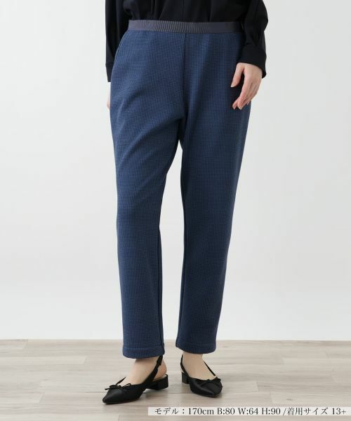 Leilian PLUS HOUSE/レリアンプラスハウス スリムパンツ ネイビー系 17+ Leilian PLUS HOUSE/レリアンプラスハウス スリムパンツ ネイビー系 17+