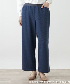 Leilian PLUS HOUSE / レリアンプラスハウス その他パンツ | あったか千鳥格子セミワイドパンツ【25年11月カタログ】
