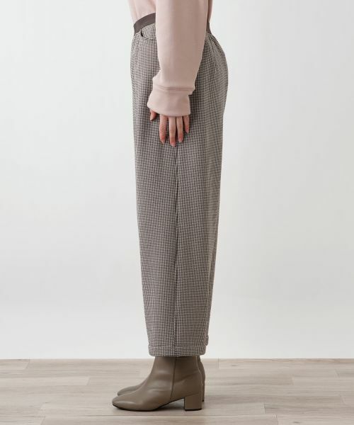 Leilian PLUS HOUSE / レリアンプラスハウス その他パンツ | あったか千鳥格子セミワイドパンツ【25年11月カタログ】 | 詳細13