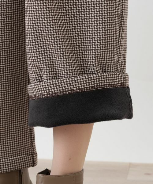 Leilian PLUS HOUSE / レリアンプラスハウス その他パンツ | あったか千鳥格子セミワイドパンツ【25年11月カタログ】 | 詳細18