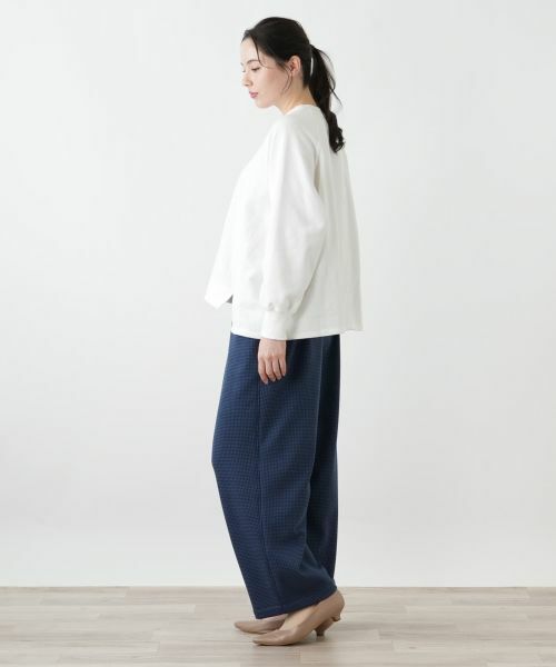 Leilian PLUS HOUSE / レリアンプラスハウス その他パンツ | あったか千鳥格子セミワイドパンツ【25年11月カタログ】 | 詳細2