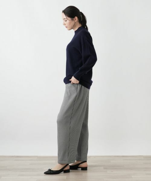Leilian PLUS HOUSE / レリアンプラスハウス その他パンツ | あったか千鳥格子セミワイドパンツ【25年11月カタログ】 | 詳細6