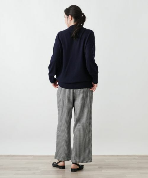 Leilian PLUS HOUSE / レリアンプラスハウス その他パンツ | あったか千鳥格子セミワイドパンツ【25年11月カタログ】 | 詳細7