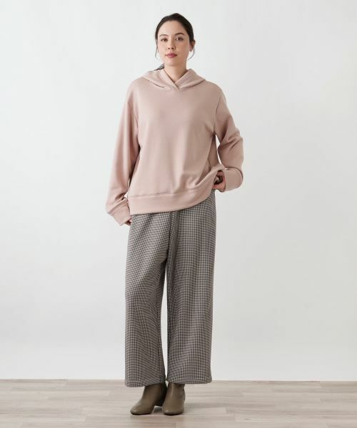 Leilian PLUS HOUSE / レリアンプラスハウス その他パンツ | あったか千鳥格子セミワイドパンツ【25年11月カタログ】 | 詳細9