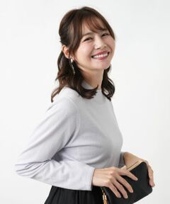 Leilian PLUS HOUSE / レリアンプラスハウス ニット・セーター | ラメハイネックニットプルオーバー【25年11月カタログ】