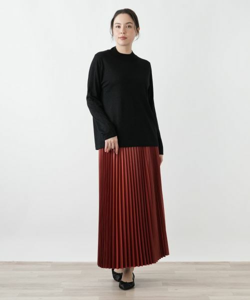 Leilian PLUS HOUSE / レリアンプラスハウス ニット・セーター | ラメハイネックニットプルオーバー【25年11月カタログ】 | 詳細1