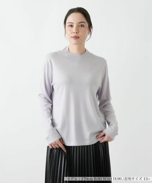 Leilian PLUS HOUSE / レリアンプラスハウス ニット・セーター | ラメハイネックニットプルオーバー【25年11月カタログ】 | 詳細9