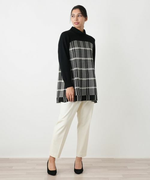 Leilian PLUS HOUSE / レリアンプラスハウス ニット・セーター | 千鳥格子ニットチュニック【25年11月カタログ】 | 詳細5