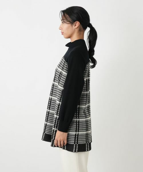 Leilian PLUS HOUSE / レリアンプラスハウス ニット・セーター | 千鳥格子ニットチュニック【25年11月カタログ】 | 詳細9