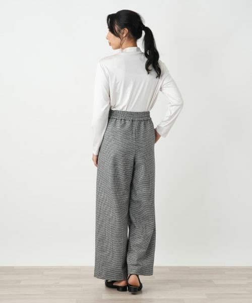 Leilian PLUS HOUSE / レリアンプラスハウス その他パンツ | 千鳥格子ワイドパンツ【NEMIKA】 | 詳細3