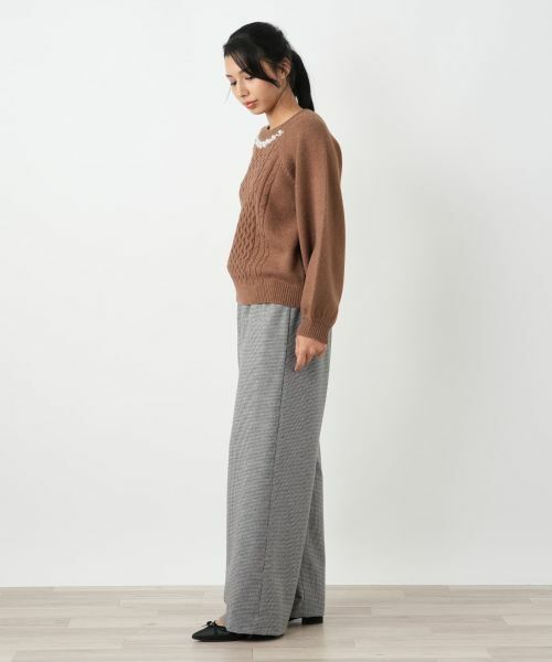 Leilian PLUS HOUSE / レリアンプラスハウス その他パンツ | 千鳥格子ワイドパンツ【NEMIKA】 | 詳細8