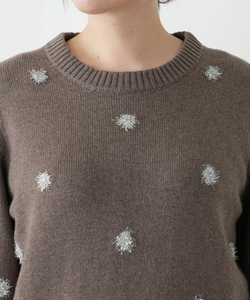 Leilian PLUS HOUSE / レリアンプラスハウス ニット・セーター | フェザーラメドットニットプルオーバー【NEMIKA】 | 詳細10