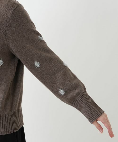 Leilian PLUS HOUSE / レリアンプラスハウス ニット・セーター | フェザーラメドットニットプルオーバー【NEMIKA】 | 詳細12