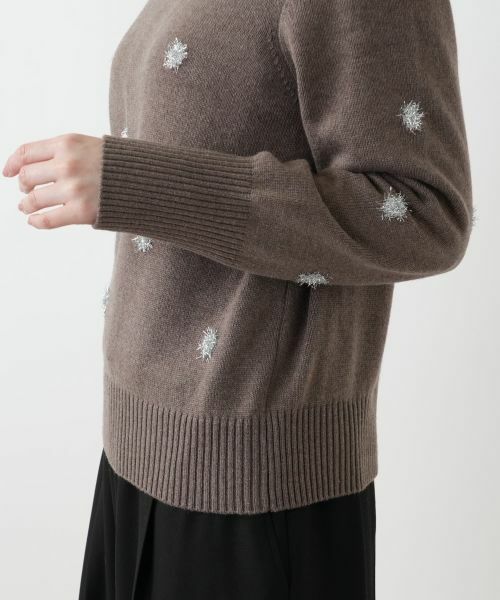Leilian PLUS HOUSE / レリアンプラスハウス ニット・セーター | フェザーラメドットニットプルオーバー【NEMIKA】 | 詳細13