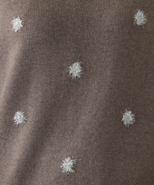 Leilian PLUS HOUSE / レリアンプラスハウス ニット・セーター | フェザーラメドットニットプルオーバー【NEMIKA】 | 詳細14