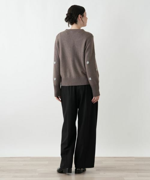 Leilian PLUS HOUSE / レリアンプラスハウス ニット・セーター | フェザーラメドットニットプルオーバー【NEMIKA】 | 詳細6