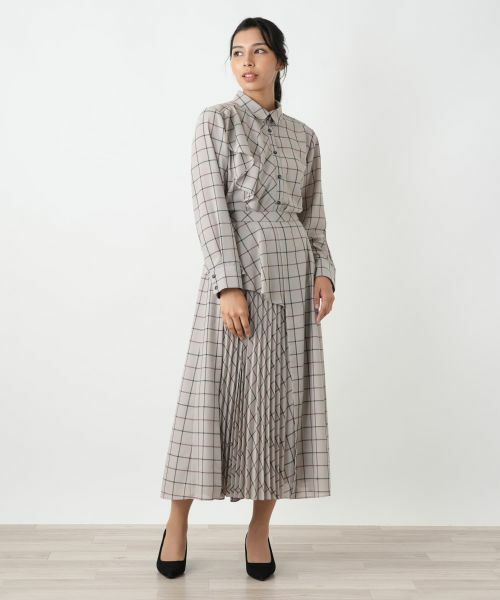 Leilian PLUS HOUSE / レリアンプラスハウス ミニ・ひざ丈スカート | フレアスカート【BOURGE】 | 詳細1