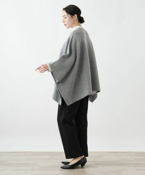 Leilian PLUS HOUSE / レリアンプラスハウス その他アウター | リバーシブルマント【25年11月カタログ】 | 詳細2