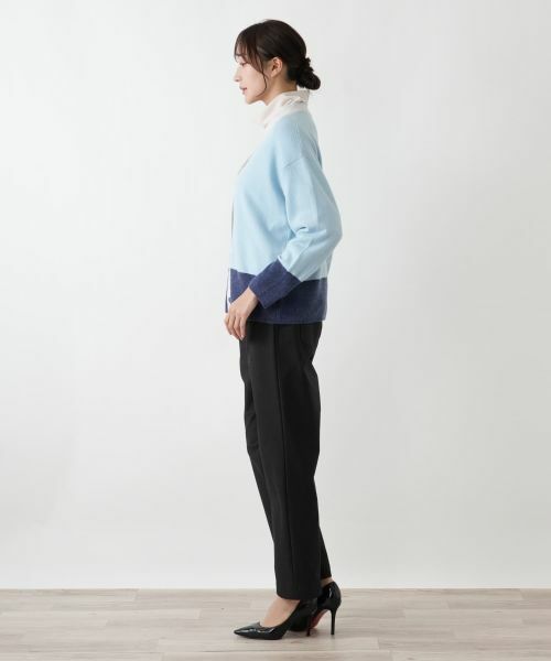 Leilian PLUS HOUSE / レリアンプラスハウス カーディガン・ボレロ | カシミヤ配色カーディガン【Leilian WHITE LABEL】 | 詳細11