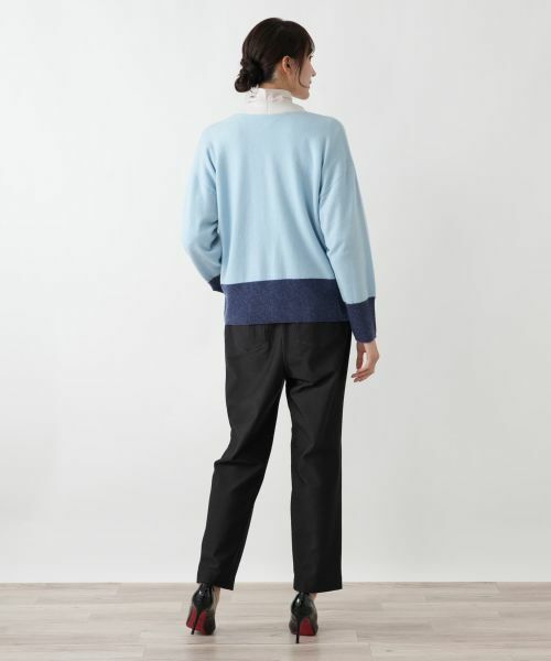 Leilian PLUS HOUSE / レリアンプラスハウス カーディガン・ボレロ | カシミヤ配色カーディガン【Leilian WHITE LABEL】 | 詳細12