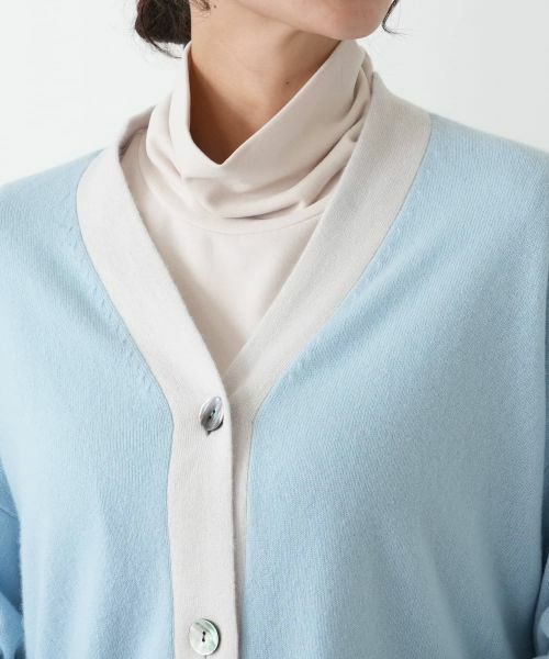 Leilian PLUS HOUSE / レリアンプラスハウス カーディガン・ボレロ | カシミヤ配色カーディガン【Leilian WHITE LABEL】 | 詳細16