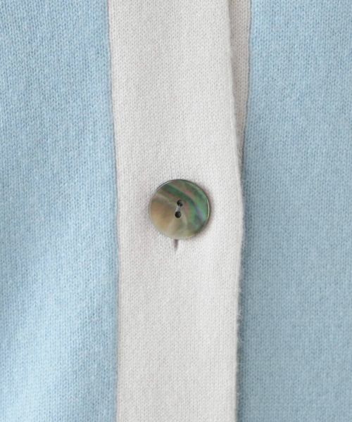 Leilian PLUS HOUSE / レリアンプラスハウス カーディガン・ボレロ | カシミヤ配色カーディガン【Leilian WHITE LABEL】 | 詳細20