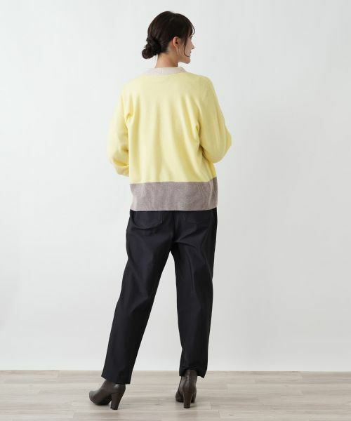 Leilian PLUS HOUSE / レリアンプラスハウス カーディガン・ボレロ | カシミヤ配色カーディガン【Leilian WHITE LABEL】 | 詳細9