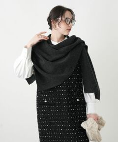 Leilian PLUS HOUSE / レリアンプラスハウス テーラードジャケット | 幾何柄ニットケープ【Leilian WHITE LABEL】