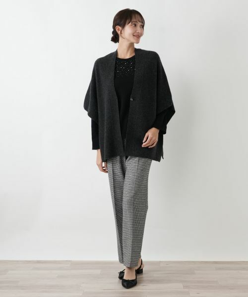 Leilian PLUS HOUSE / レリアンプラスハウス テーラードジャケット | 幾何柄ニットケープ【Leilian WHITE LABEL】 | 詳細10