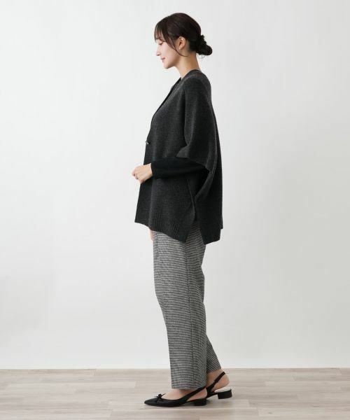 Leilian PLUS HOUSE / レリアンプラスハウス テーラードジャケット | 幾何柄ニットケープ【Leilian WHITE LABEL】 | 詳細11