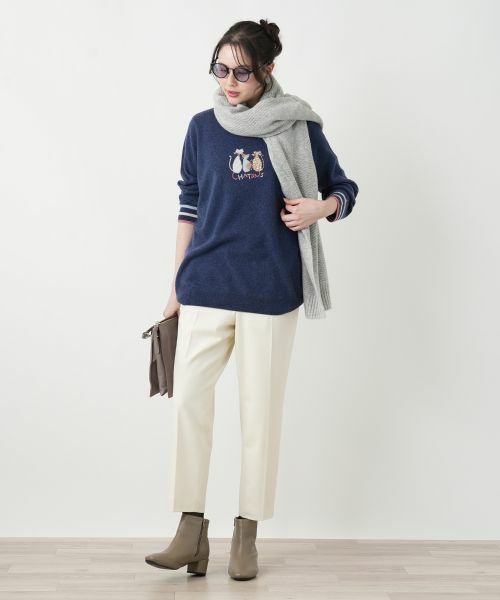 Leilian PLUS HOUSE / レリアンプラスハウス テーラードジャケット | 幾何柄ニットケープ【Leilian WHITE LABEL】 | 詳細18