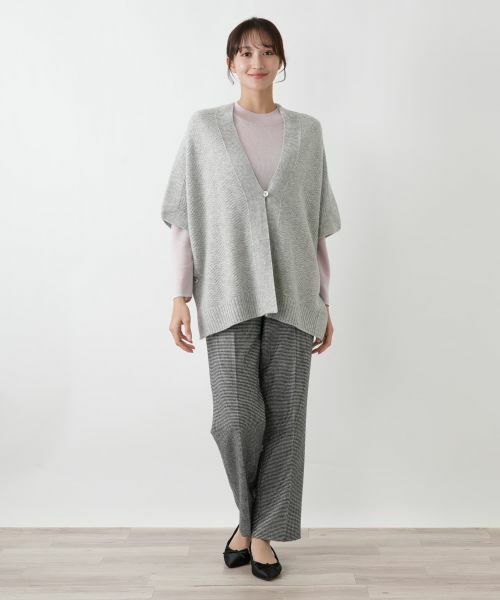 Leilian PLUS HOUSE / レリアンプラスハウス テーラードジャケット | 幾何柄ニットケープ【Leilian WHITE LABEL】 | 詳細20