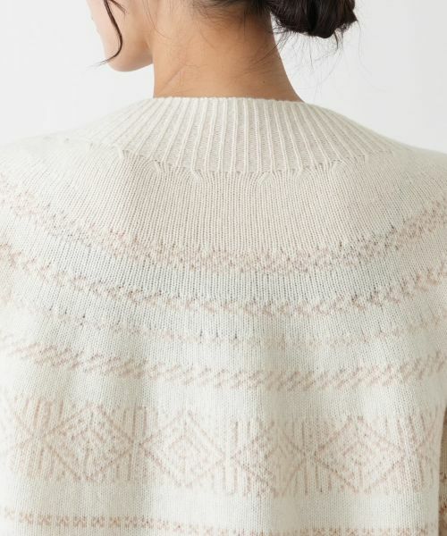 Leilian PLUS HOUSE / レリアンプラスハウス ニット・セーター | フェアアイル柄ニットプルオーバー【Leilian WHITE LABEL】 | 詳細11