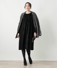 Leilian PLUS HOUSE / レリアンプラスハウス ドレス | 異素材切り替えワンピース【セレモニー】【Leilian WHITE LABEL】