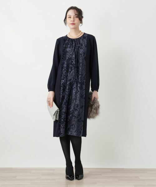 Leilian PLUS HOUSE / レリアンプラスハウス ドレス | 異素材切り替えワンピース【セレモニー】【Leilian WHITE LABEL】 | 詳細11