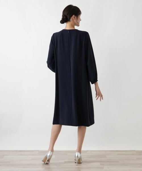 Leilian PLUS HOUSE / レリアンプラスハウス ドレス | 異素材切り替えワンピース【セレモニー】【Leilian WHITE LABEL】 | 詳細15