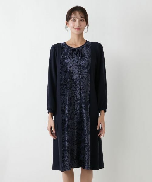 Leilian PLUS HOUSE / レリアンプラスハウス ドレス | 異素材切り替えワンピース【セレモニー】【Leilian WHITE LABEL】 | 詳細16